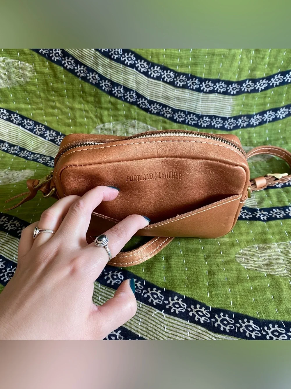 Portland Leather Goods Havana Small Leather Camera Crossbody Bag - Retired - Picture 10 of 16